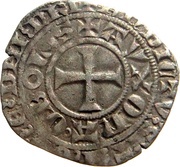 ½ Groschen - Odo IV shield of Burgundy, France, 1327-1330 reverse image