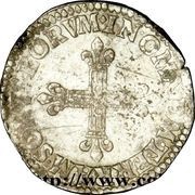 ¼ Ecu - Francis and Louise-Marguerite 2nd type, France, 1605-1614 reverse image