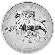 2 Dollars - Elizabeth II 6th Portrait - Australian Wedge-Tailed Eagle - Silver Bullion Coin, Australia, 2021 reverse image