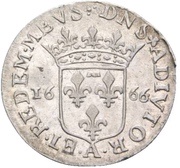 1⁄12 Ecu - Anna Mary Louise 4th type, France, 1664-1666 reverse image