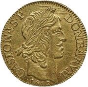 Double Gold Louis - Gaston Posthumous obverse image