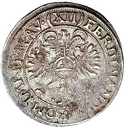 12 Kreuzer - Ferdinand II Large Arms, France, 1625-1626 reverse image