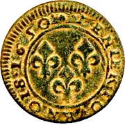 Denier Tournois - William IX, France, 1650-1651 reverse image