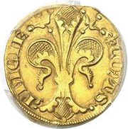 Gold Florin with crown - Joanna I obverse image