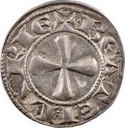 White Denier anonymous, France, 1300-1340 reverse image