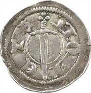 Denier anonymous, France, 1306-1309 reverse image