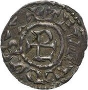Denier - Theobald with Rudolph III as king of Burgundy obverse image