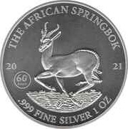 1000 Francs CFA African Springbok reverse image