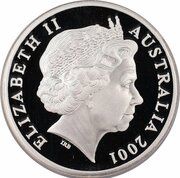 5 Dollars - Elizabeth II 4th Portrait - Clark, Parkes and Griffith - Masterpieces in Silver obverse image