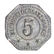 5 Pfennig - Dalsheim Philipp Merkel Möbelfabrik, Germany,  reverse image