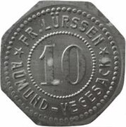 10 Pfennig - Aumund-Vegesack Fr. Lürssen obverse image