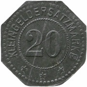 20 Pfennig - Tannhausen Julian Websky, Germany, 1917 reverse image