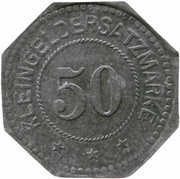 50 Pfennig - Tannhausen Julian Websky, Germany, 1917 reverse image