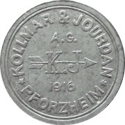 2 Pfennig - Pforzheim Kollmar and Jourdan A.G. obverse image