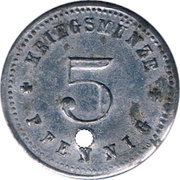 5 Pfennig - Abensberg, Germany, 1917 reverse image