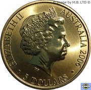 5 Dollars - Elizabeth II 4th Portrait - XVIII Commonwealth Games - Melbourne 2006 obverse image