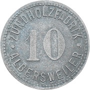 10 Pfennig - Albersweiler Zündholzfabrik obverse image