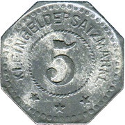 5 Pfennig - Augsburg Maschinenfabrik Augsburg-Nürnberg, Germany,  reverse image