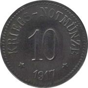 10 Pfennig - Bergzabern, Germany, 1917 reverse image