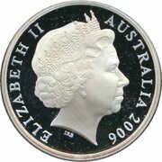 5 Dollars - Elizabeth II 4th Portrait - 150 Years of State Government Tasmania - Silver Proof obverse image
