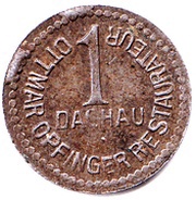 1 Pfennig - Dachau Ottmar Opfinger Restaurateur obverse image