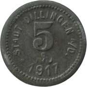 5 Pfennig - Dillingen obverse image