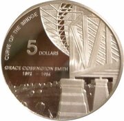 5 Dollars - Elizabeth II 4th Portrait - Grace Cossington Smith - Masterpieces in Silver, Australia, 2007 reverse image
