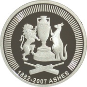 5 Dollars - Elizabeth II 4th Portrait - The Ashes 1882-2007, Australia, 2007 reverse image