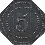 5 Pfennig - Grafenau Gg. Haering, Germany,  reverse image