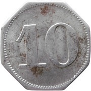 10 Pfennig - Kempten Mechanische Baumwollspinnerei, Germany,  reverse image