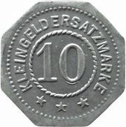 10 Pfennig - Landshut A.G.F. Chem. Produkte, Germany,  reverse image