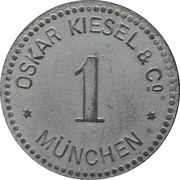 1 Pfennig - München Oskar Kiesel and Cº obverse image