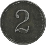 2 Pfennig - Nürnberg Hercules Werke A.-G. NHW, Germany,  reverse image