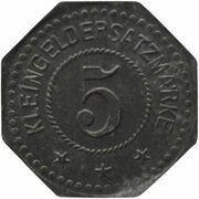 5 Pfennig - Nürnberg Adam Weber and Co., Germany,  reverse image