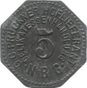 5 Pfennig - Nürnberg G.C. Prückner Hoflieferant obverse image