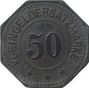 50 Pfennig - Pirmasens, Germany, 1917 reverse image