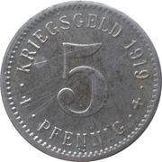 5 Pfennig - Treuchtlingen, Germany, 1919 reverse image