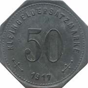 50 Pfennig - Weilheim, Germany, 1917 reverse image