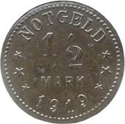 ½ Mark - Weilheim, Germany, 1919 reverse image
