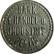 1 Pfennig - Berlin Bank f. Handel u. Industrie obverse image