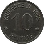 10 Pfennig - Gilgenburg, Germany, 1918 reverse image