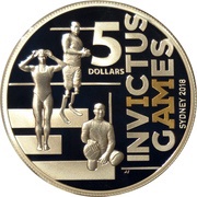 5 Dollars - Elizabeth II 4th Portrait - Invictus Games Sydney 2018, Australia, 2018 reverse image