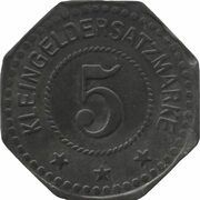 5 Pfennig - Hersfeld, Germany,  reverse image