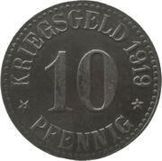 10 Pfennig - Cassel, Germany, 1919 reverse image