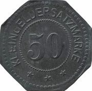 50 Pfennig - Darmstadt E. Merck, Germany,  reverse image