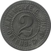 2 Pfennig - Offenbach Mainwerke G.m.b.H., Germany,  reverse image