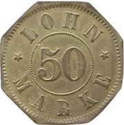 50 Pfennig - Schlitz Burggüter Verwaltung, Germany,  reverse image