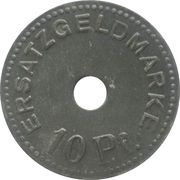 10 Pfennig - Obornik Posen, Germany, 1917 reverse image