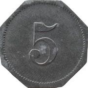 5 Pfennig - Ahrweiler N. Mies, Germany,  reverse image
