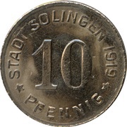 10 Pfennig - Solingen obverse image